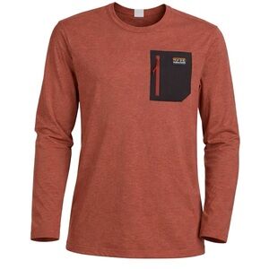 Rugged Guy Avalanche Rust Burnt Orange Long Sleeve w Pocket Athleisure Gorpcore